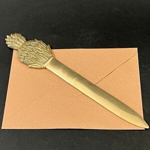 📌 Vintage Solid  Brass Pineapple Letter Opener
